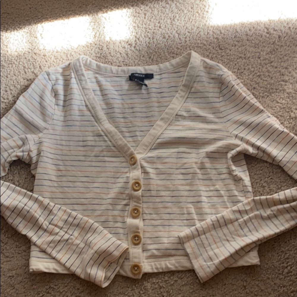 Button up cropped cardigan